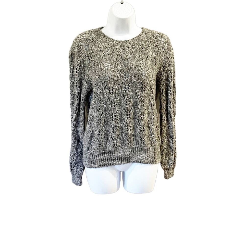 Abercrombie and Fitch Cable Knit Grey Pullover Sweater Size Small